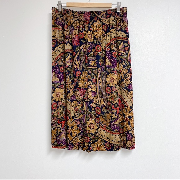 Vintage retro floral skirt - Picture 5 of 10